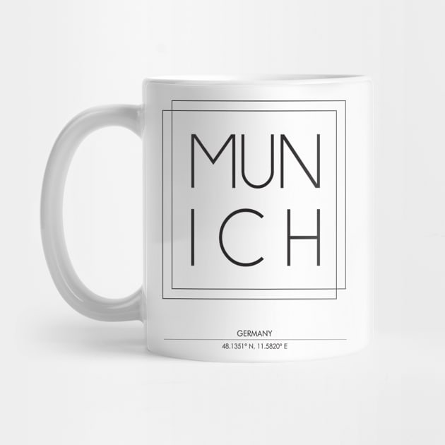 Munich City Minimal Typography 2 by StudioGrafiikka